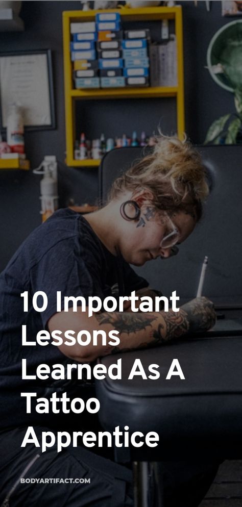 Learn some of our biggest lessons learned while becoming a tattoo apprentice. How To Become A Tattoo Apprentice, How To Learn To Tattoo, Apprentice Tattoo Designs, How To Learn Tattooing, Tattoo Studio Organization, Learning How To Tattoo, Tattoo Apprentice Portfolio, Tattooing Tips For Beginners, Tattoo Apprentice Practice