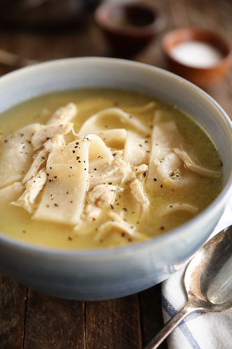 This recipe for my Old-Fashioned Southern Chicken and Dumplings is thick, rich, and filled with tons of flavor! Plus, I'm showing you how easy it can be to make homemade dumplings! Chicken And Dumplin Recipe, Dumplin Recipe, Southern Chicken, Frozen Dumplings, Chicken Dumplings, Homemade Dumplings, Dumpling Recipe, Favorite Comfort Food, Chicken Noodle Soup