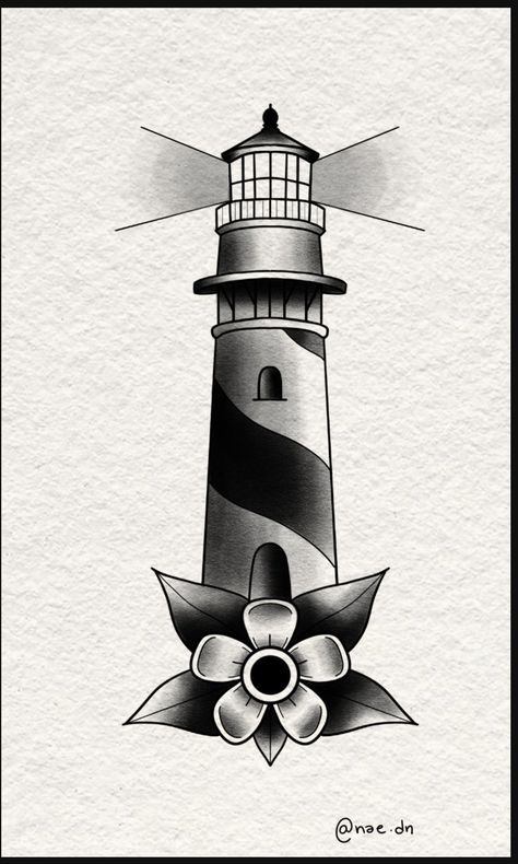 #tattoo #tattoos #inked #tattooart #tattooed #tattooideas #tattoodesign #tattooinspiration #tattoosleeve #tattooflash #inkedgirls #tattooedwomen  #InkLaughs  #TattooFails Traditional Lighthouse Tattoo, Apollo Tattoo, Black And White Flower Tattoo, Male Tattoos, Flash Tats, Sailor Tattoos, Father Tattoos, Lighthouse Tattoo, Planet Tattoos