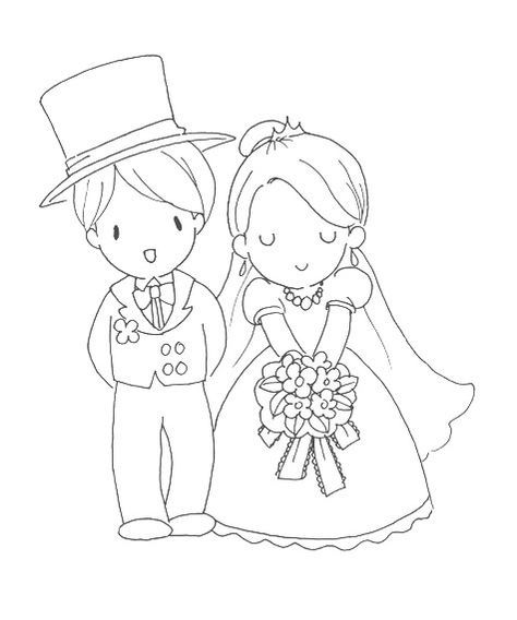 . Bride And Groom Coloring Pages, Wedding Games For Kids, Groom Colours, Kids Table Wedding, Wedding Coloring Pages, Precious Moments Coloring Pages, Kids Wedding Activities, Cat Coloring Book, Coloring Pages Inspirational