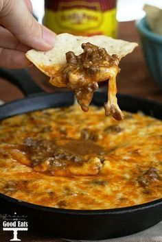 Party Nachos, Beef Enchilada Dip, Nachos Recipe Beef, Enchilada Dip, Delicious Potatoes, Potato Nachos, Beef Enchilada, Appetizer Party, Recipe Beef