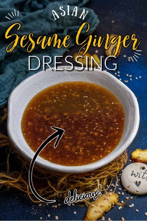 Mango Salad Dressing, Asian Sesame Dressing, Sesame Salad Dressing, Sesame Seed Dressing, Recipe With Ginger, Thai Dinner, Garlic Salad Dressing, Asian Salad Dressing, Green Goddess Salad Dressing