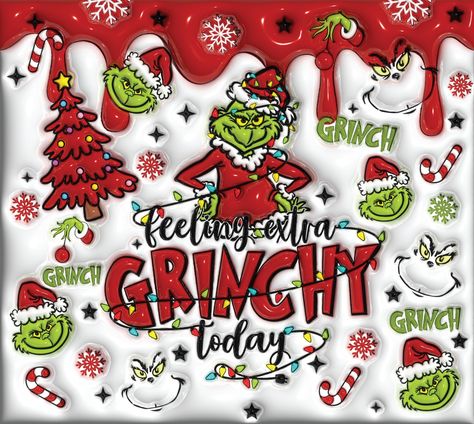 Christmas Sublimation Designs Free, Tumbler Wraps Free, Thanksgiving Tumbler, Funny Christmas Wallpaper, Cafe Logos, Sublimation Art, Grinch Crafts, Sublimation Wraps, Grinch Png