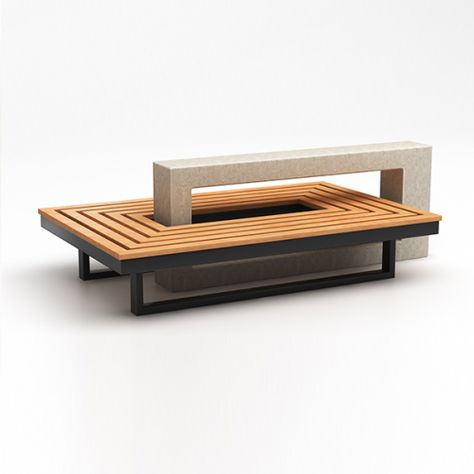 Urban Furniture Bench, Modern Bench Design, Park Bench Design, Street Furniture Design, Urban Furniture Design, Bench Design, Parks Furniture, Concrete Bench, Public Space Design