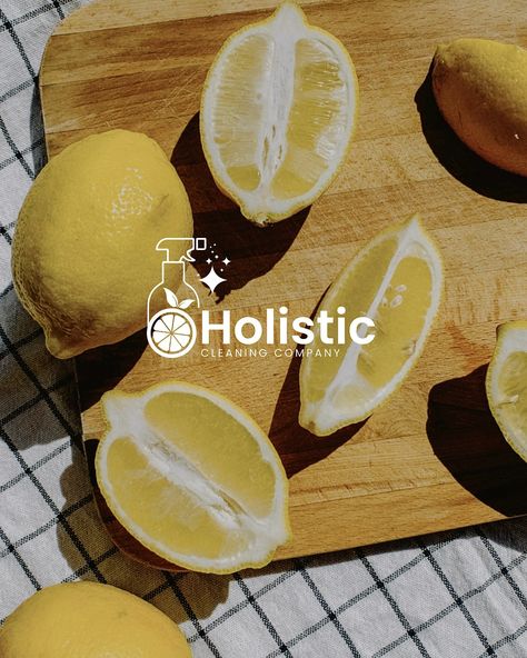 Logo designed for our client, Holistic Cleaning Company. 🍋   Their brand vision is to create a beautiful home environment where you can breathe in clean air without all the toxic chemicals.   Logo mark | logo design | logo | cleaning company | tote bag | t-shirt Cleaning Business Branding, Cleaning Logo Design Ideas, Cleaning Branding, Holistic Cleaning, Cleaning Business Logo, Waxing Business, Cleaning Company Logo, Service Branding, Natural Cleaning Solutions