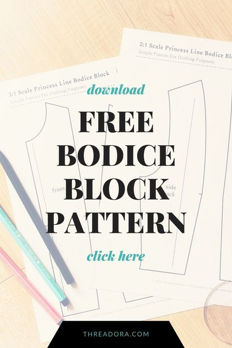 Pattern Drafting Bodice, Sewing Classes For Beginners, Bodice Block, French Curve, Diy Tie Dye Techniques, Teaching Sewing, Sewing Patterns Free Women, Sewing Measurements, Free Pdf Sewing Patterns