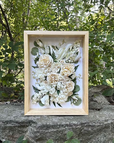 Wedding Bouquet Preservation for Lindsay in PA 12x16 - Natural Lindsay, Thank you so much for giving me the honor to create art with your gorgeous wedding flowers. It was such a joy! Wishing you and your husband every happiness. 💐❤️ Original Beautiful Bouquet design by @zenafloristllc #flowerpreservation #florist #weddingflowers #weddingfloristpa #pabride #pawedding #wedding #flowerart #bouquetpreservation I Wedding Bouquet Preservation, Bouquet Preservation, Bouquet Design, Your Gorgeous, How To Preserve Flowers, Beautiful Bouquet, Create Art, Gorgeous Wedding, Wedding Bouquet