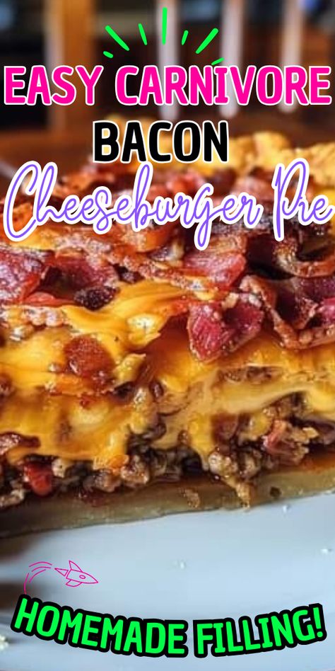 Carnivore Bacon Cheeseburger Pie Bacon Cheeseburger Shepherds Pie, Carnivore Cheeseburger Pie, Carnivore Burger Patties, Pioneer Cheeseburger Pie, Cheeseburger Pie Recipe, Bacon Cheeseburger Pie Bisquick, Carnivore Bacon Cheeseburger Pie, Loaded Bacon Cheeseburger Tacos, Hamburger Bacon Recipes