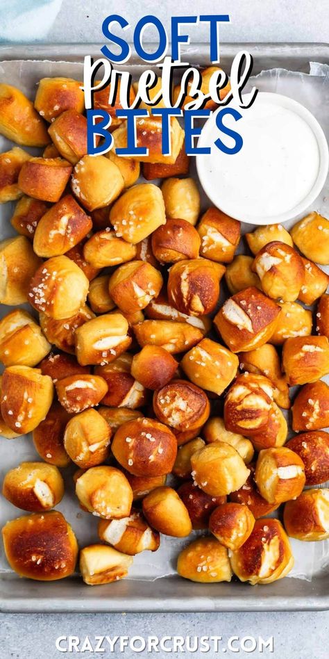 Soft Pretzel Bites are homemade and so delicious - soft buttery soft pretzels - easy recipe! Baking For Kids Easy Fun, Soft Pretzels Easy, Soft Pretzel Bites, Recipe Healthy Dinner, Pretzel Bites Recipes, Baked Pretzels, Soft Pretzel Recipe, Baking Soda Bath, Homemade Pretzels