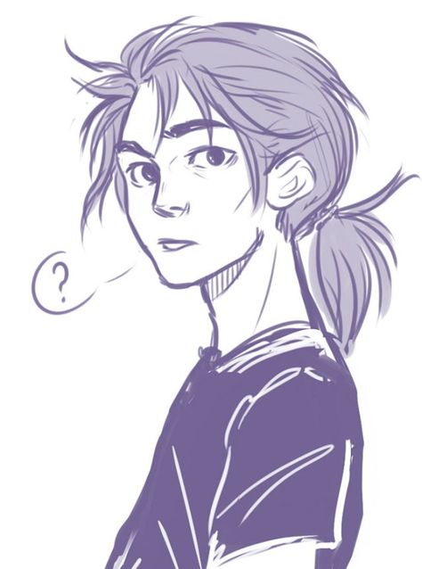 Male Hair Ponytail, Long Hair Men Drawing, Spider Oc, Ponytail Drawing, Boy Hair Drawing, Long Hair Drawing, Character Hair, How To Draw Braids, Draw Reference