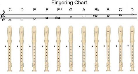 Recorder Fingering Chart, Recorder Notes, Recorder Sheet Music, Recorder Songs, Music Theory Lessons, Tin Whistle, Music Tabs, Flute Sheet Music, Girl Scout Ideas