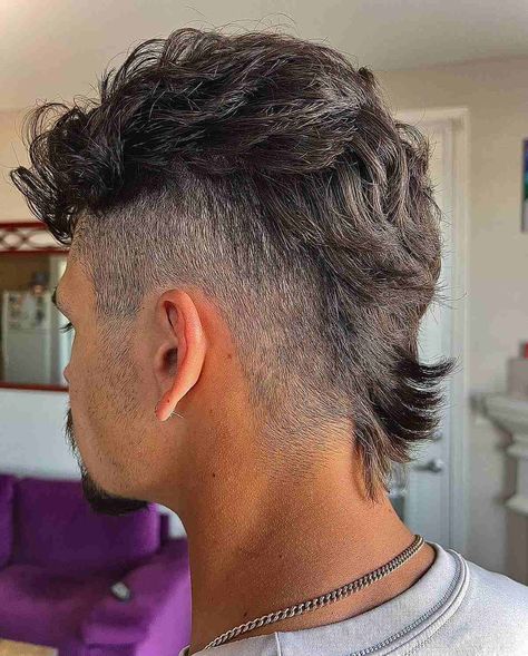 Fohawk Haircut For Men, Wide Hawk Haircut, Drop Fade Mohawk Haircut, Fringe Mohawk Men, Men Haircut Mohawk Taper Fade, Different Types Of Mullets Men, Thick Mohawk Men, Taper Fade Mohawk Men, Mohawk Fade Straight Hair