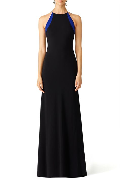 Rent Cobalt Stripe Racerback Gown by Badgley Mischka for $100 only at Rent the Runway. Dresses Gala, Clean Closet, Gala Gowns, Gala Dress, Girly Dresses, Dress Rental, Rent The Runway, Gala Dresses, Halter Neckline