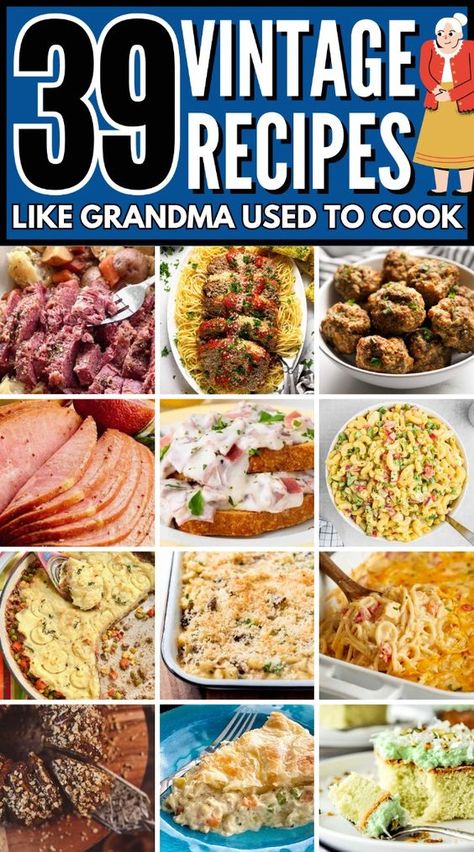 Discover creative recipes for various Vintage diets. Perfect for healthy and tasty meals! 1950s Food, Grandma Cooking, Cheap Meal Ideas, Heirloom Recipes, Vintage Baking, Cheap Meal, Potluck Dishes, Creative Recipes, Vintage Cooking