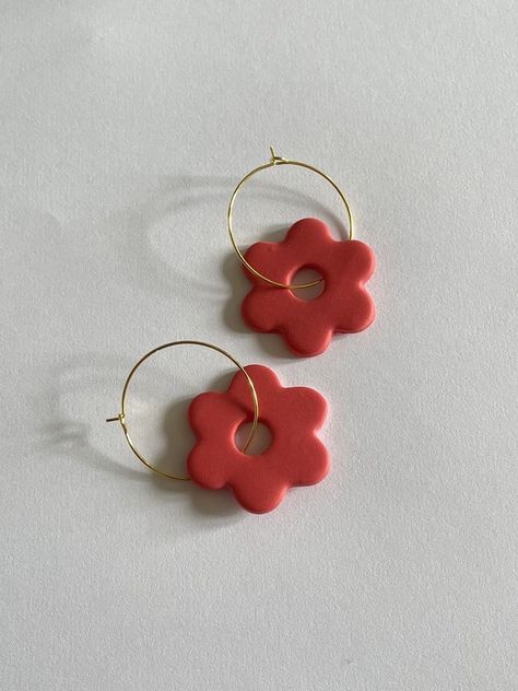 Depop Ideas, Earrings For Summer, Diy Fimo, Earrings Funky, Polymer Clay Flower Jewelry, Diy Earrings Polymer Clay, Polymer Clay Jewelry Tutorials, Handmade Jewlery, Handmade Clay Jewelry