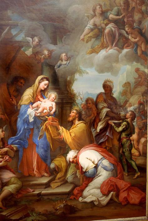 Nativity Of Jesus Christ, Joyful Mysteries, Nativity Painting, Nativity Of Jesus, Bible Artwork, Mary Pictures, Roi Mage, Eucharistic Adoration, Catholic Pictures