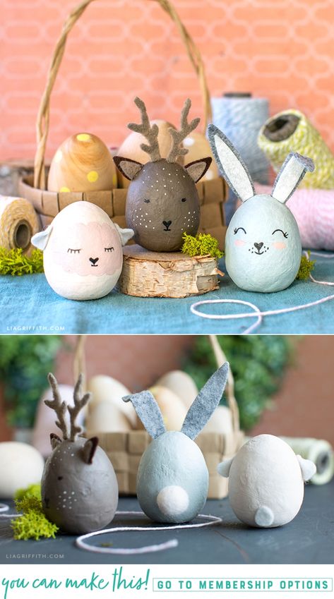 Aren’t these animal Easter eggs so darling? This is a great craft for both kids and adults. So if you’re looking for a fun family craft idea for Easter, try this one out! #Easterdecor #Eastercraft #Creativeeggs Påskeaktiviteter For Barn, Animal Easter Eggs, Creative Easter Eggs, Easter Crafts For Adults, Easter Wood Crafts, Painted Eggs, Easter Activities For Kids, Easter Eggs Diy, Easter Egg Crafts