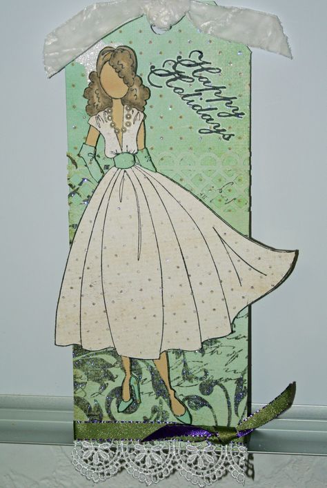 Christmas 2015 - Julie Nutting "Rita" (p.story) Prima Paper Dolls, Prima Doll Stamps, Romantic Princess, Tea Favors, Julie Nutting, Stamp Tag, Vintage Handkerchiefs, Vintage Paper Dolls, Handmade Tags