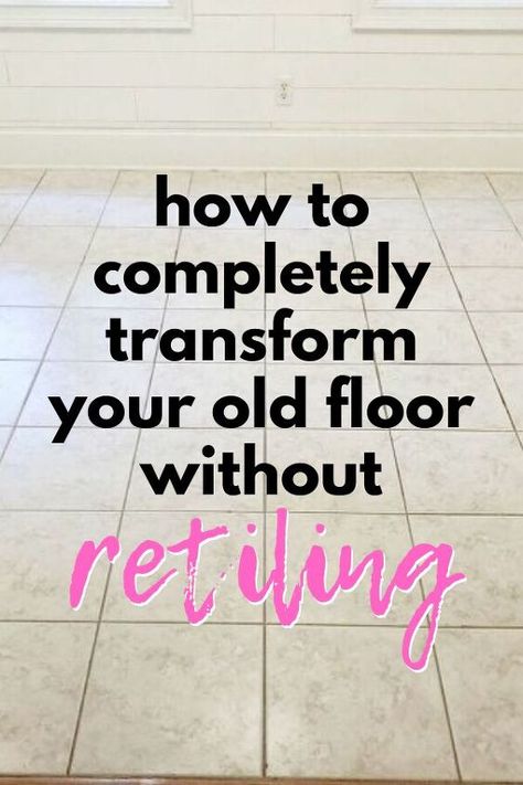 Refresh Tile Floors, How To Update Old Kitchen Floor Tile, Laminate Over Tile Floor Bathroom, Linoleum Flooring Over Ceramic Tile, Stencil Ceramic Tile Floor, Makeover Tile Floor, Covering Floor Tile Ideas, Repainting Tile Floor, Linoleum Over Tile Floor