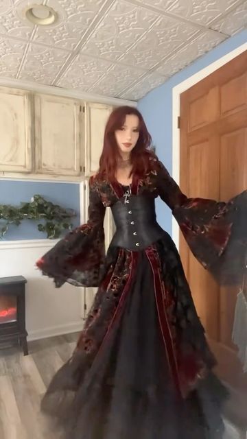 ༻¨*:·. annalyse.·:*¨༺ on Instagram: "vampire outfit for the last day of September 

#vampire" Vampire Goth Costume, Vampire Hunter Aesthetic Outfit, Vampiric Outfits, Vampire Girl Outfit, Victorian Vampire Outfit, Vampire Inspired Outfits, Vampire Outfit Aesthetic, Vampire Aesthetic Outfit, Vampire Prom