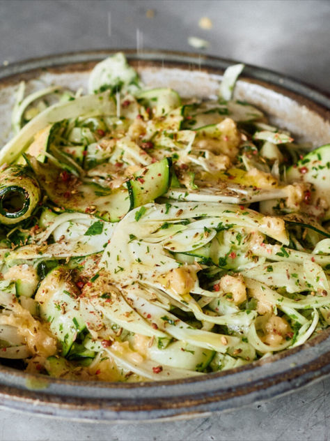 Shaved Fennel Salad, Fennel Recipes Salad, Ottolenghi Salad, Courgette Salad, Salad Supreme, Grilled Courgette, Yotam Ottolenghi Recipes, Berbere Spice, Ottolenghi Recipes