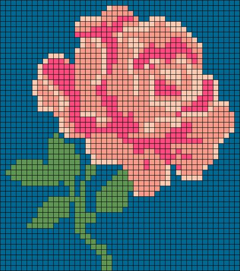 Alpha pattern #108143 | BraceletBook Alpha Pattern Abstract, Rose Tapestry Crochet Pattern, Rose Alpha Pattern, Pink Alpha Pattern, Floral Alpha Pattern, Alpha Patterns Flower, Flower Tapestry Crochet, Flower Alpha Pattern, Rose Pixel Art