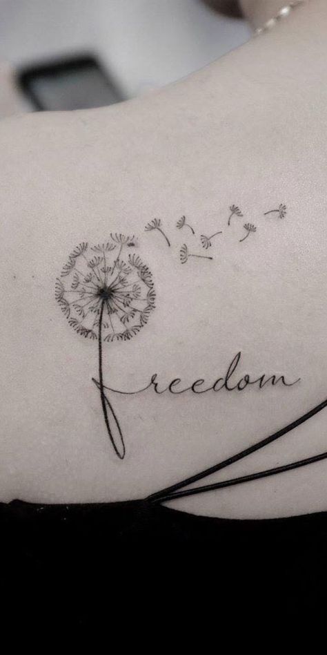 flower tattoo ideas, flower tattoo meaning, flower tattoo designs on hand, flower tattoo, flower tattoo ideas on arm, womens flower tattoos, upper arm flower tattoo ideas, birth flower tattoos Flower Tattoo Meaning, Freedom Tattoo, Lotusblume Tattoo, Dandelion Tattoo Design, Freedom Tattoos, Tattoo For Boyfriend, Unique Small Tattoo, Flower Tattoo Ideas, Flower Tattoo Meanings