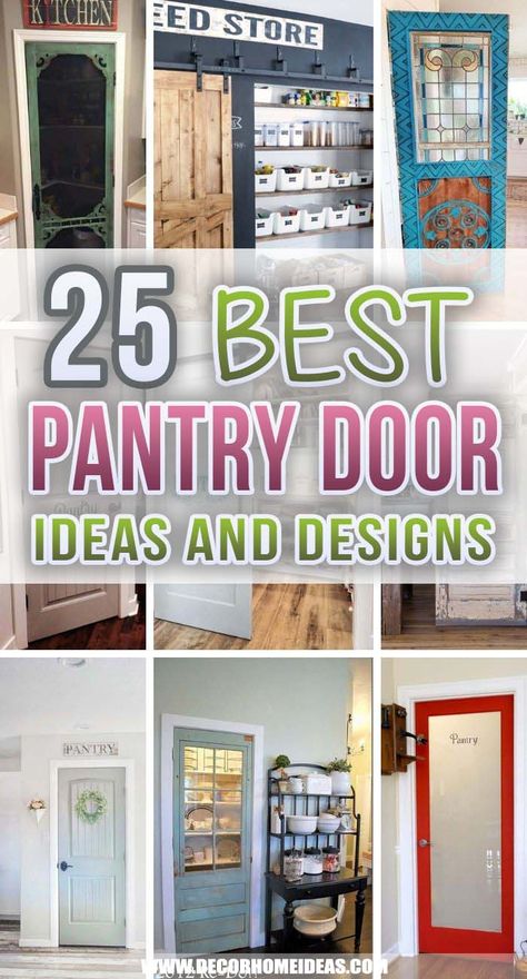 Best Pantry Door Ideas. Whether you're thinking of a full-fledged kitchen makeover or just making a few tiny tweaks to freshen up your kitchen and get organized, these pantry door ideas will help you out. #decorhomeideas Pantry Doorway Ideas, Pantry Door Shelving Ideas, Small Pantry Door Ideas Farmhouse, Cute Pantry Door Ideas, Walkin Pantry Door Ideas, Closet Pantry Door Ideas, Rustic Pantry Door Farmhouse Style, Screened Pantry Door Ideas, Old Door For Pantry