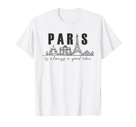 PRICES MAY VARY. Paris is always a good idea outfit is an ideal give, French souvenir, birthday present, or any other French, occasion for travelers, men, women, and children, or simply treat yourself, Paris for girls, Vintage Paris, Bonjour Paris, Bicycle in Paris. Lightweight, Classic fit, Double-needle sleeve and bottom hem Fabric Paint Shirt Ideas, Paint Shirt Ideas, Paris Bicycle, Shirt Ideas For Men, Eiffel Tower France, Souvenir Birthday, Paint Shirt, Fabric Paint Shirt, French Souvenirs