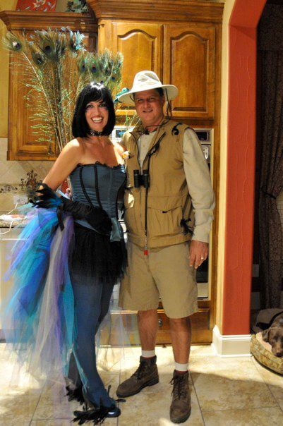 Peacock and Bird Watcher Bird Watcher Costume, Bug Costume, Bird Costume, Bird Party, Bird Watchers, Halloween 2017, Bird Watcher, Couples Costumes, Celebration Party