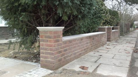 Front Garden Wall | Brickwork London | Brickwork London Front Garden Wall, Front Garden Ideas Driveway, Brick Wall Gardens, Brick Wall Ideas, Garden Ideas Driveway, Wall Gardens, Small Front Gardens, Garden Wall Designs, Small Yard Landscaping