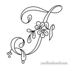 Floral Script Monograms for Embroidery: E-H – NeedlenThread.com Fall Leaves Coloring Pages, Hand Embroidery Letters, Alfabet Letters, Embroidery Alphabet, Script Monogram, Floral Embroidery Patterns, Embroidery Letters, Embroidery Transfers, Monogram Alphabet