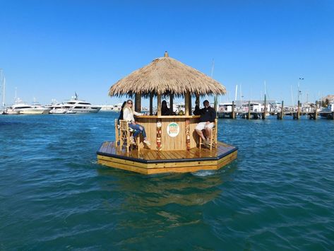 Floating Tiki Bars Are The One Thing Florida Does RightDelish Floating Tiki Bar, Tiki Boat, Drinking Ideas, Michigan Apparel, Tiki Bars, Tiki Hut, Florida Girl, Summer Swag, Floating House