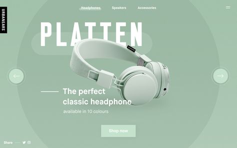 Urbanears fullsize Webpage Design Layout, Banner Design Inspiration, Publicidad Creativa, Ux Design Inspiration, Web Ui Design, Website Design Layout, Marca Personal, Web Layout, Website Designs