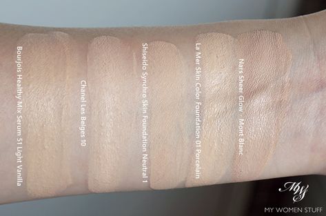 shiseido synchro skin lasting liquid foundation swatch Concealer Swatches, Bobbi Brown Brushes, Shiseido Foundation, Shiseido Synchro Skin, Foundation Swatches, Long Lasting Foundation, Skin Foundation, Flaky Skin, Best Foundation