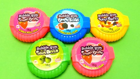 Bubble Roll Gum Candy Unboxing - Hubba Hubba Bubba Tape Gum Recipe, Free Halloween Coloring Pages, Gum Flavors, Best Christmas Toys, Hubba Bubba, Hubba Hubba, Surprise Egg, Vitamins For Kids, Coloring Easter Eggs