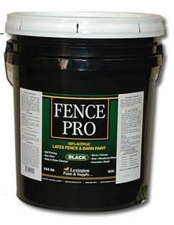 Fencecoat Pro Black Acrylic Lacquer Fence Paint for Barns, Sheds, & Other Farm Structures from Lexington Paint & Supply in Kentucky (KY) Black Fence Paint, Pipe Fence, Driveway Sealer, Black Fence, Roof Coating, Paint Buckets, Paint Black, Fence Paint, Metal Fence