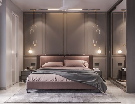 PARENTS BEDROOM DESIGN AND VISUALIZATION, M2K DELHI on Behance Bilik Tidur Mewah, Asma Kat, Parents Bedroom, Bedroom Interior Design Luxury, Parents Room, Modern Bedroom Interior, Bedroom Wall Designs, Dekorasi Kamar Tidur, Luxury Bedroom Master