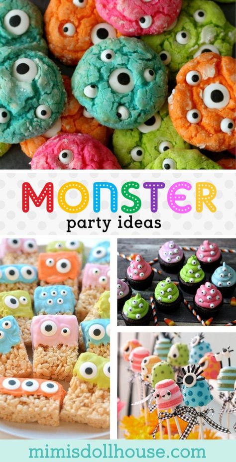 Monster Party Ideas, Monster Birthday Party Ideas, Monsters Inc Party, Monster Party Decorations, Monster Cakes, Monster First Birthday, Monster Birthday Party, Themed Party Ideas, Little Monster Birthday