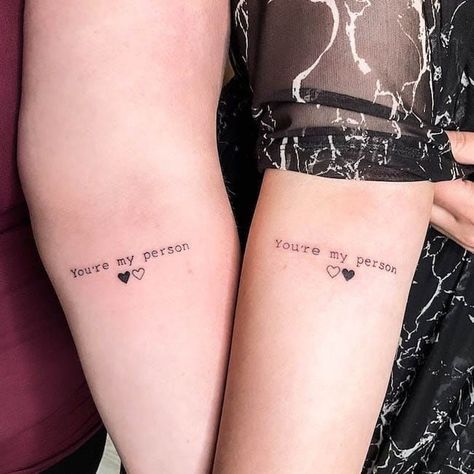 Bff Tattoos Meaningful, Tatoos Small For Best Friends, Small Best Friend Tattoos With Meaning Words, Cute Best Friend Tattoos For 3, Forever Best Friend Tattoos, Bestie Tattoos Words, Forever Friend Tattoo, Short Best Friend Quotes Tattoo, Tattoo Ideas For Cousins Best Friends