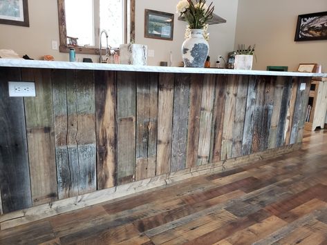 Kitchen Island Barnwood, Barn Board Kitchen Island, Barnwood Kitchen Island, Barnwood Island, Barn Wood Kitchen Island, Reclaimed Wood Island, Rustic Kitchen Island Ideas, Awesome Kitchens, Ranch House Exterior