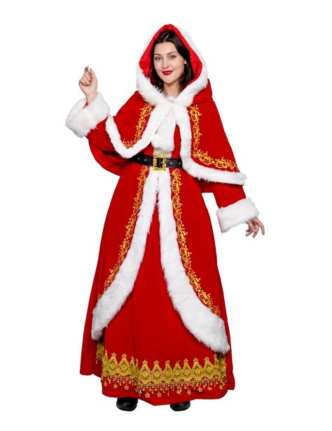 HALFJULY COSTUME Clause Christmas Outfit Santa Clause Dress, Mrs Santa Claus Costume, Mrs Claus Costume, Mrs Claus Outfit, Xmas Party Outfits, Outfit Suit, Santa Claus Costume, Christmas Suit, Santa Dress