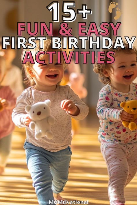 Looking for first birthday activity ideas? Explore these creative activities that will bring joy to your little one and your guests. Easy and fun to set up! First Birthday Things To Do Party Ideas, Activities At First Birthday Party, Activities For One Year Old Party, Games For 1 Year Baby Party, Things To Do For First Birthday, One Year Birthday Activities, First Birthday Party Entertainment Ideas, 1st Bday Activities, One Year Old Birthday Party Activities