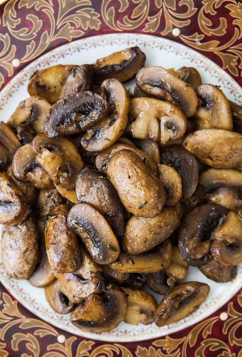 Glazed Mushrooms, Cooking Mushrooms, Cook Mushrooms, Marsala Mushrooms, Mushroom Side Dishes, Mushroom Recipes Healthy, Marsala Recipe, Cooking The Perfect Steak, Steak And Mushrooms