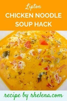 Here is a hearty Lipton chicken noodle soup hack to transform your soup into a healthy soup that you'll want to make over and over again. #liptonsoup #souphack #liptonsouphack #souprecipe #recipe #rhelena https://rhelena.com/lipton-chicken-noodle-soup-hack/ Lipton Noodle Soup Mix Recipes, Lipton Chicken Noodle Soup Recipes, Lipton Chicken Noodle Soup Mix Recipes, Lipton Noodle Soup Recipes, Lipton Onion Soup Mix Recipes Chicken, Chicken Onion Soup Mix Recipe, Chicken Breast Brine Recipe, Lipton Chicken, Lipton Noodle Soup