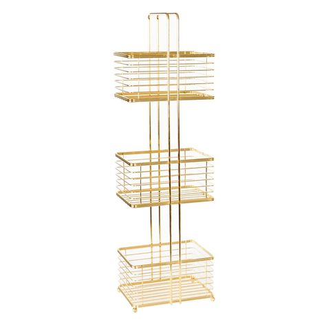 Elevate your home decor with the Manhattan 4-Tier Square Storage Stand in a timeless glazed gold finish. This metal storage stand adds a touch of sophistication and functionality to any space. With its four tiers, it provides ample storage space for your books, plants, or decorative items. Designed in a square shape, the Manhattan Storage Stand effortlessly blends classic modern charm. Its yellow color adds a pop of warmth and character to your living room, bedroom, or office. Use it to showcase Bathroom Inspo College, Dorm Bathroom Organization, Bathroom Decor Gold, College Apartment Bathroom, Room Wishlist, House Bedroom Ideas, Girly Bathroom, Bathroom Freestanding, Dorm Bathroom