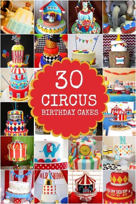 Circus Birthday Party Cake, Birthday Party Cake Ideas, Party Cake Ideas, Circus Birthday Cake, Circus Cakes, Carnival Cakes, Circus Cake, Circus Carnival Party, Circus Theme Party