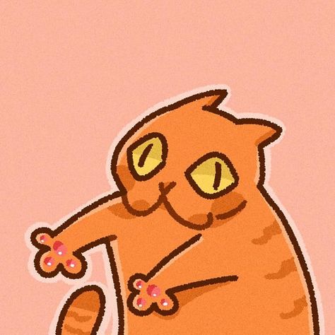 Cat Doodle, What To Draw, Cat Icon, Cute Doodle Art, 웃긴 사진, Dibujos Cute, Silly Pictures, Cute Little Drawings, Orange Cat