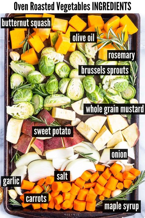 Culinary Medicine, Maple Mustard Sauce, Roasted Fall Vegetables, Roasted Veggies In Oven, Roasted Vegetables Oven, Maple Mustard, Easy Lunch Ideas, Roasted Vegetable Recipes, Vegetable Medley