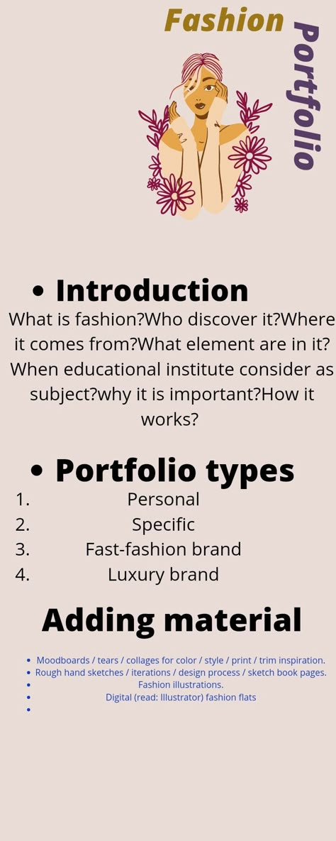 Infographic portfolio How To Make Fashion Portfolio Ideas, Theme Based Garment For Portfolio, Jleconteberlin Portfolio, Fit Portfolio Mix And Match, Fashion Portfolio Ideas Layout, Fashion Illustration Portfolio Ideas, Fashion Portfolio Examples, Fashion Designing Portfolio Ideas, Mood Board Fashion Portfolio